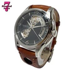 Hamilton Jazzmaster Open Heart Watch Stainless Steel Black Dial