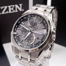 CITIZEN ATTESA Eco Drive Titanium Chronograph Wristwatch for Men Authentic