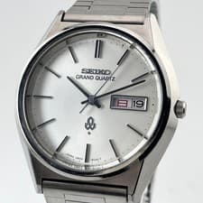 SEIKO Grand Quartz 4843-8041 Twin Quartz Day-Date Silver Dial Men's Watch 37mm