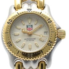 【Near MINT】TAG Heuer S95.708 Professional 200m Gold Dial Quartz Women Watch