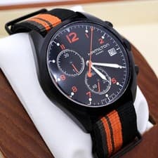 Hamilton Khaki Aviation Chronograph Watch Quartz Cal 3089 Mens Wristwatch