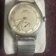 RARE VINTAGE MILITARY AUTOMATIC BUMPER WATCH TISSOT cal.31-1 WWII 40's /35mm