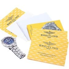 BREITLING SUPER OCEAN A17360 42mm SS Blue Dial Automatic Date #C433