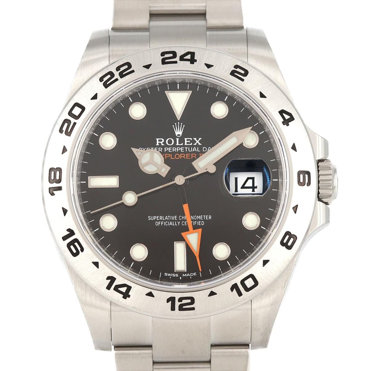 Authentic Rolex Explorer II 216570 Stainless Steel Mechanical Automatic Rand...