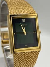 Seiko Quartz Mens Watch 2A32-5120 Green Dial 24mm Case wrist 18.5cm/7.3in