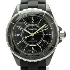 CHANEL J12 Ceramic Rubber Automatic Mens Watch H0684 Polished BF591696