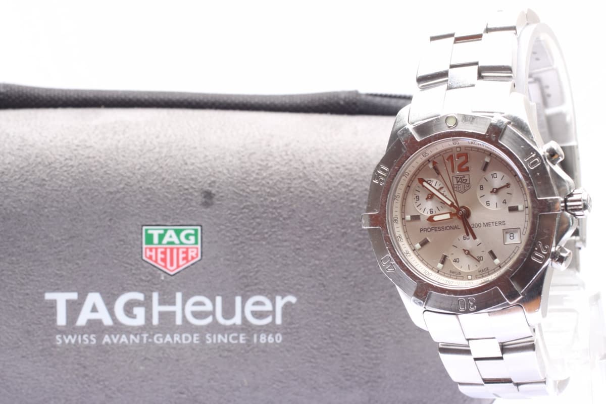 [EXC+5 w/Box] TAG Heuer 2000 Professional CN1111 Silver Dial Quartz Men's Watch