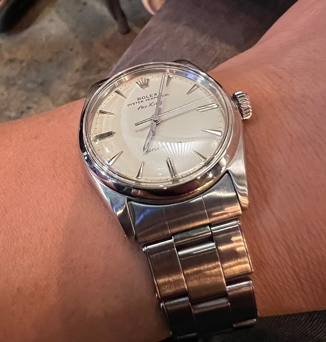 Vintage Rolex Air King 5500 Super Precision, Silver Dial - 34mm