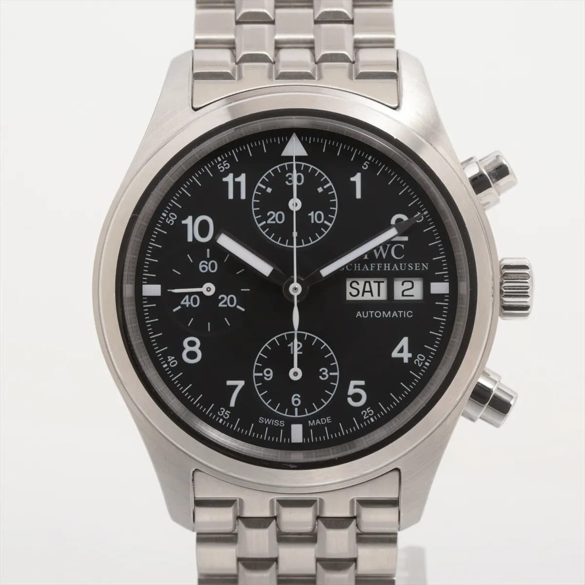 IWC Frieger Chrono IW370607 SS SS AT black dial 3 Extra Links