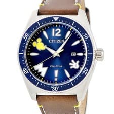 Citizen Eco-Drive Mickey Mouse AW1599-00W Blue Dial Men's Watch Quartz, Used