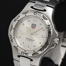 TAG Heuer Professional WL-1114 Silver Dial Men's Watch Stainless Steel Bracelet