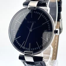 RADO COUPOLE Wristwatch Date Black Dial Stainless Steel 35 8mm
