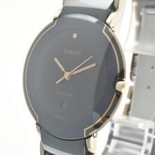 Vintage [N MINT] Rado Diastar 129.0300.3 Gold Black Ceramic Quartz Men's Watch