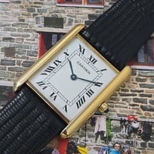 Unisex Vintage Cartier Tank Quartz Excellent Condition Classic & Chic With Box