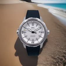 IWC Aquatimer Automatic Watch 45mm 3937780 Steel Rubber Strap Used