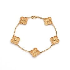 Van Cleef & Arpels Vintage Alhambra Bracelet 5 Motif VCARO1IE00 K18YG Men