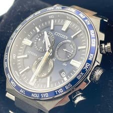 Citizen Attesa ActLine Titanium Quartz 40mm Mens Black Watch wrist 19cm