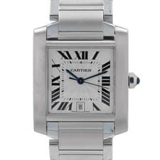 Cartier Tank Francaise Large Stainless Steel Automatic Watch 2302