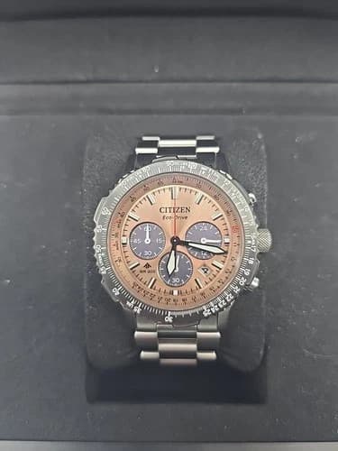 Citizen Promaster Navihawk Chronograph Salmon Dial Men's Watch CA4664-60X