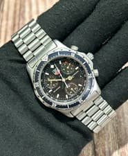 [Vintage] TAG HEUER professional 570.206R Chronograph black Quartz Men's b327