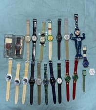 Vintage Lot Of 22 Swatches Working New Battery