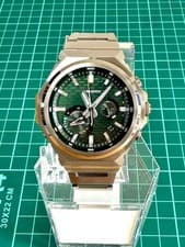 Casio GST B1000D 3AJF G Shock Watch Green Dial Silver Band Stainless Steel