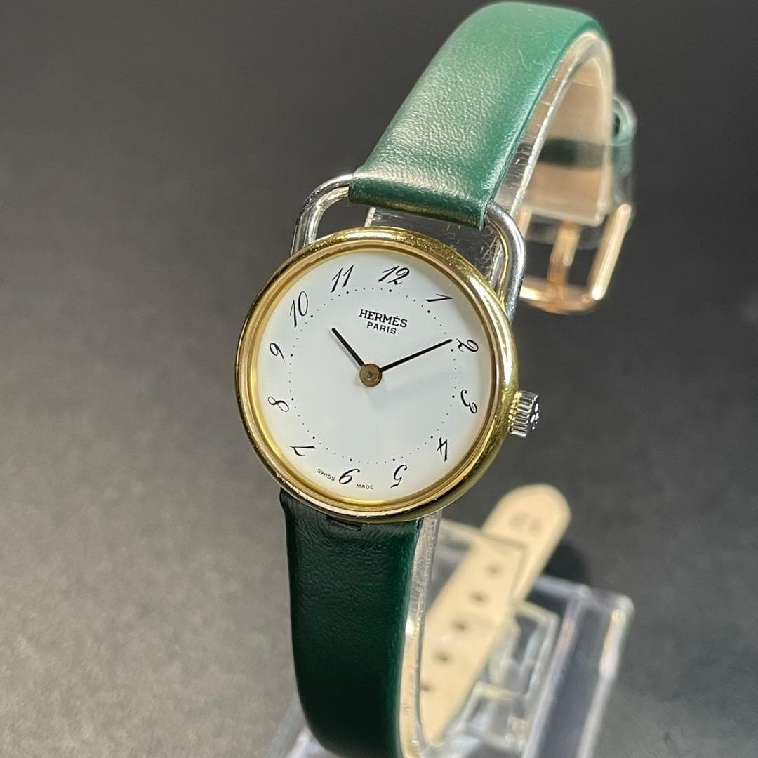 Hermes Arceau Gold Combination Quartz Case Size 25mm Women's Wristwatch