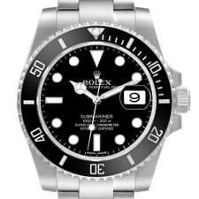 Rolex Submariner Date Steel Ceramic Bezel Black Dial Mens Watch 116610