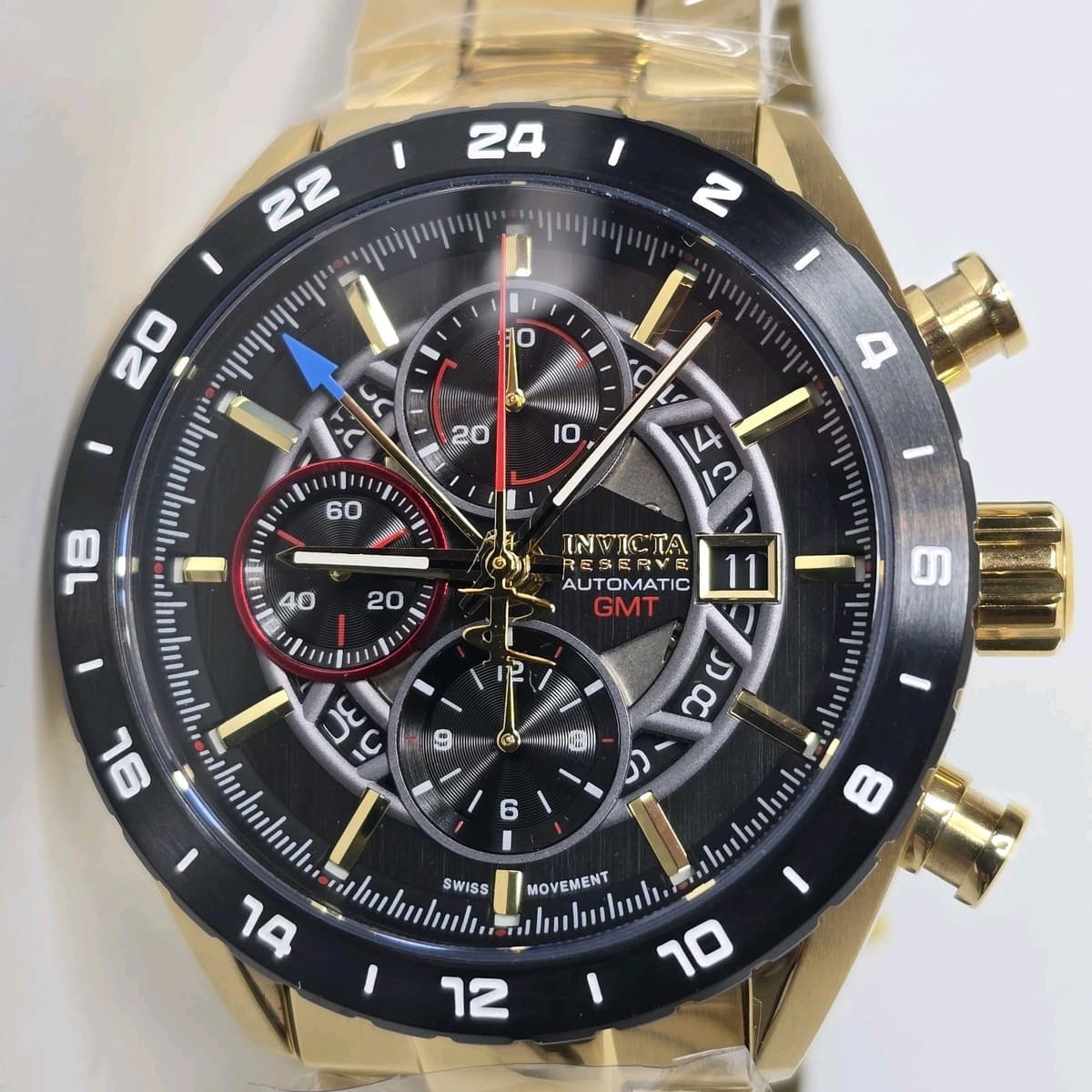 without box or papers Invicta Reserve Golden Elite Eta 7754 Automatic Ch G2U