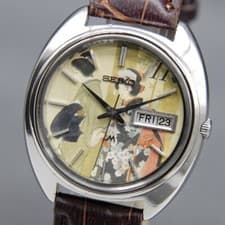 1972y  [N MINT] Vintage SEIKO Lord Matic 5606-7151 36mm LM UKIYOE AT Men's Watch