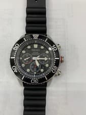 ▶️[EXC+5] Seiko Prospex Solar Chronograph V175-0AD0 Diver's Black Working[Good]