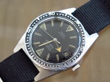 Vintage mens Osco Aquatic auutomatic skin diver rot bezel 38mm rare model!