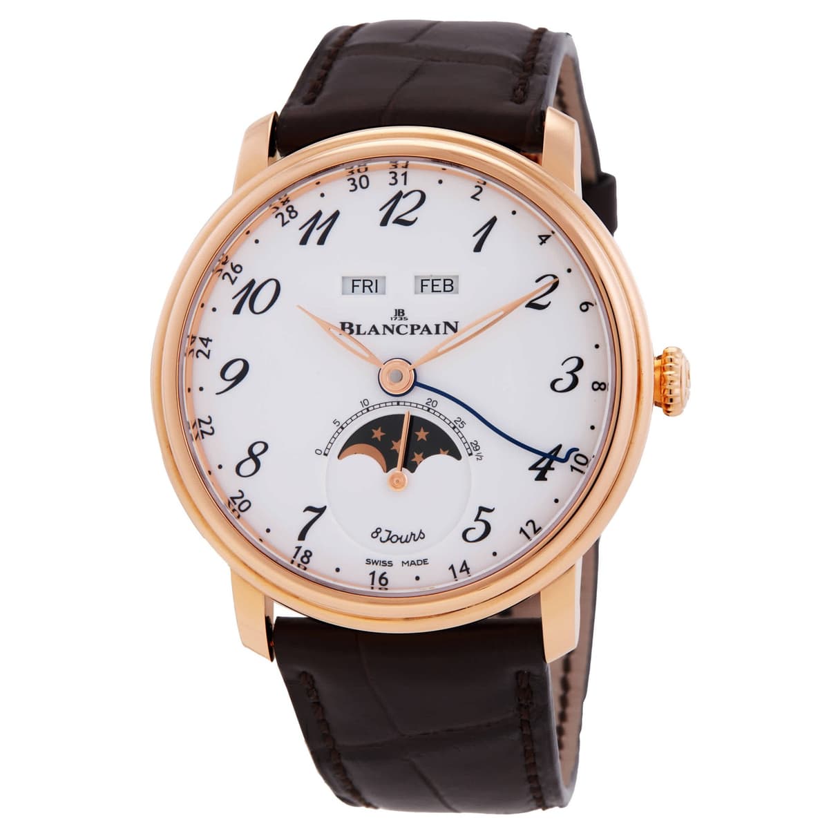 Blancpain Villeret Complete Calendar Automatic White Dial Men's Watch