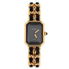 Chanel Premiere Rock Quartz Watch Plated Metal and Leather 20