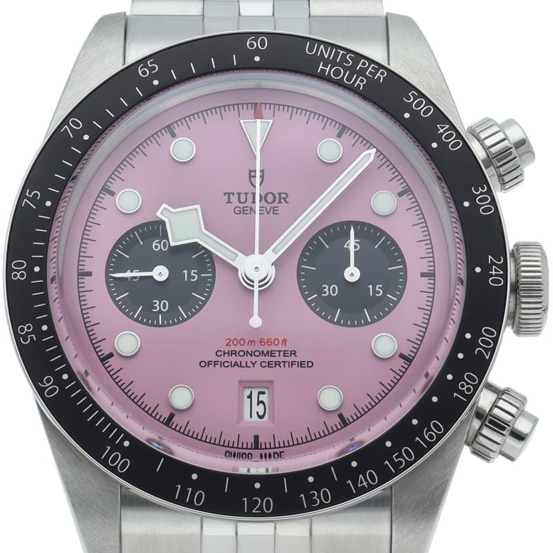 TUDOR Black Bay Chronograph Watch Pink M79360N-0019 Stainless Steel mensWatc...