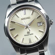 Grand Seiko 9F62-0AB0 SBGX063 Men's Quartz Watch 37mm Date Box Champagne Dial