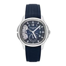 Patek Philippe Aquanaut Watch 40MM Blue Arabic Numerals and Indexes Dial Whit...