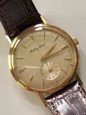 Mathey Tissot Swiss Watch 18k Solid Yellow Gold