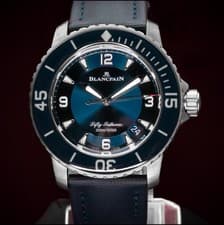 Blancpain Fifty Fathoms Blue Dial Titanium 45mm Automatic B&P 5015-12B40-052A