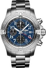 Breitling Avenger GMT Blue Dial Date Stainless Steel Men's Watch A24315101C1A1