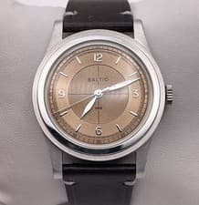 Baltic Watch HMS 003 Salmon Dial W/ Furlan Marri Leather Band MINT Condition