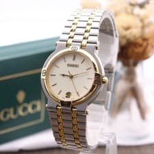 GUCCI 9000M Quartz Watch Two-Tone Vintage 31mm