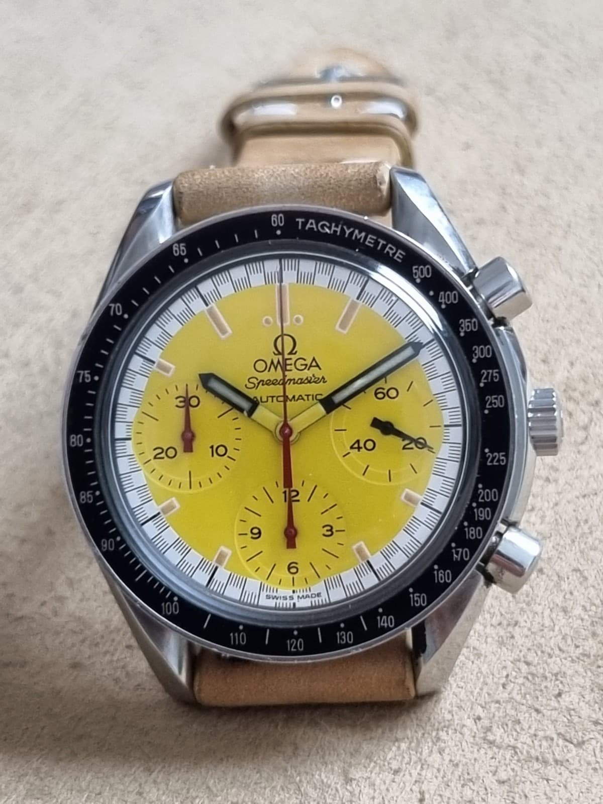 OMEGA Speedmaster Reduced Schumacher 175.0032 Yellow 39mm Automatic 1995 Steel