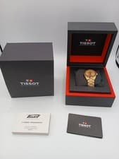 Tissot PRC 100 Solar Quartz 34mm Gold Watch Ladies Boxed Working