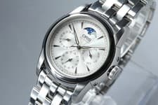 [w/Box ] ORIS Artelier Complication 7554 Silver Moon Phase Automatic Men's Watch