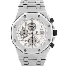 Audemars Piguet Royal Oak Offshore SILVER Chronograph Stainless Steel 25721ST