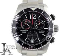 CERTINA DS Action Chronograph Black Dial Stainless Steel Used