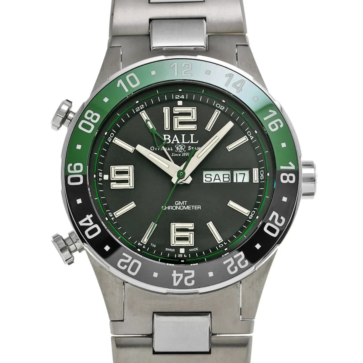 BALLWATCH RoadMaster Marine GMT DG3030B-S2CJ-BK (DG3030B) Black Dial #W2772