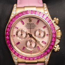 RoleDaytona 116518 Custom "Barbie" 40mm Pink Dial 18K Yellow Gold