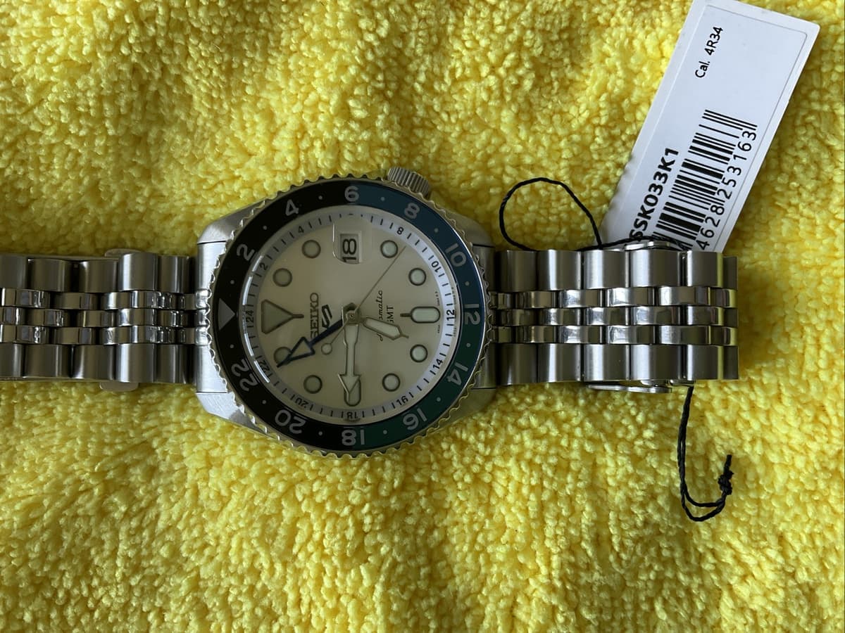 *MINT * SEIKO  5 Sports SSK White Dial Automatic Men's Watch SSK033